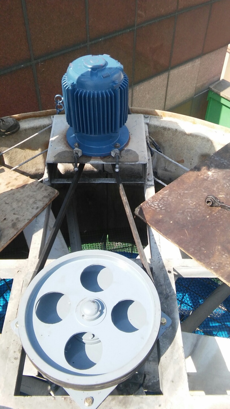 대진설비 원형 냉각탑 감속기 교체공사