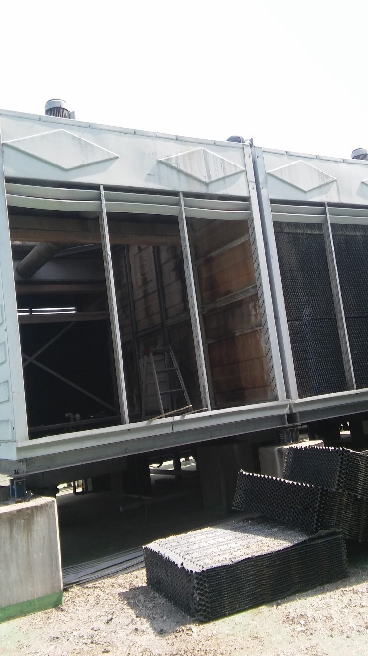 와우패션 직교류 냉각탑 충진물 교체 및 누수방지공사