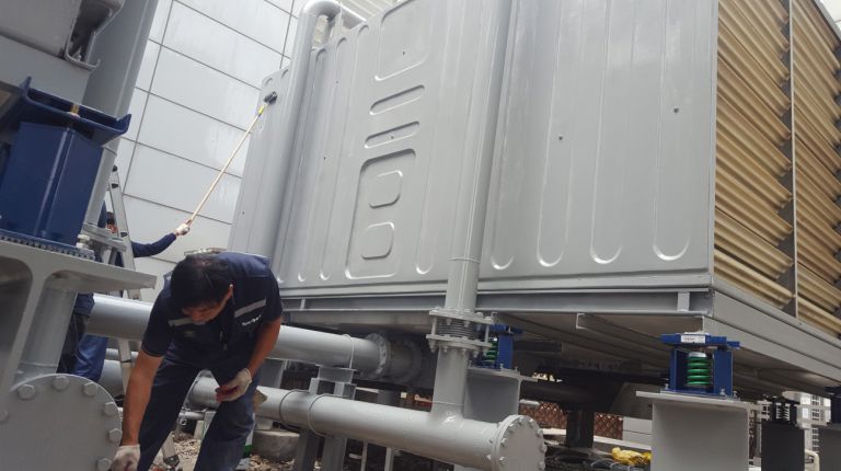 LG서울역타워 직교류 400RT 냉각탑 보수공사