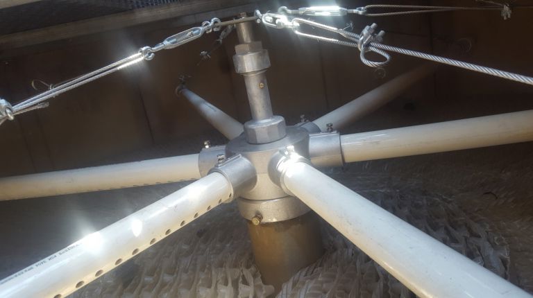 홍천 원형 100RT 냉각탑 헤드노즐 교체